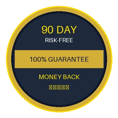 90 Day Money Back Guarantee Seal Badge
